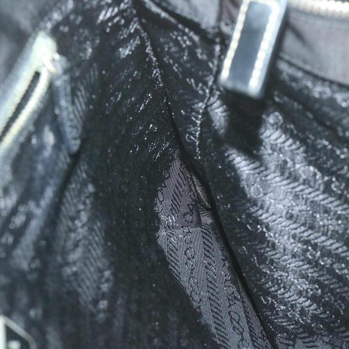 PRADA Hand Bag Nylon Black Auth ep3194