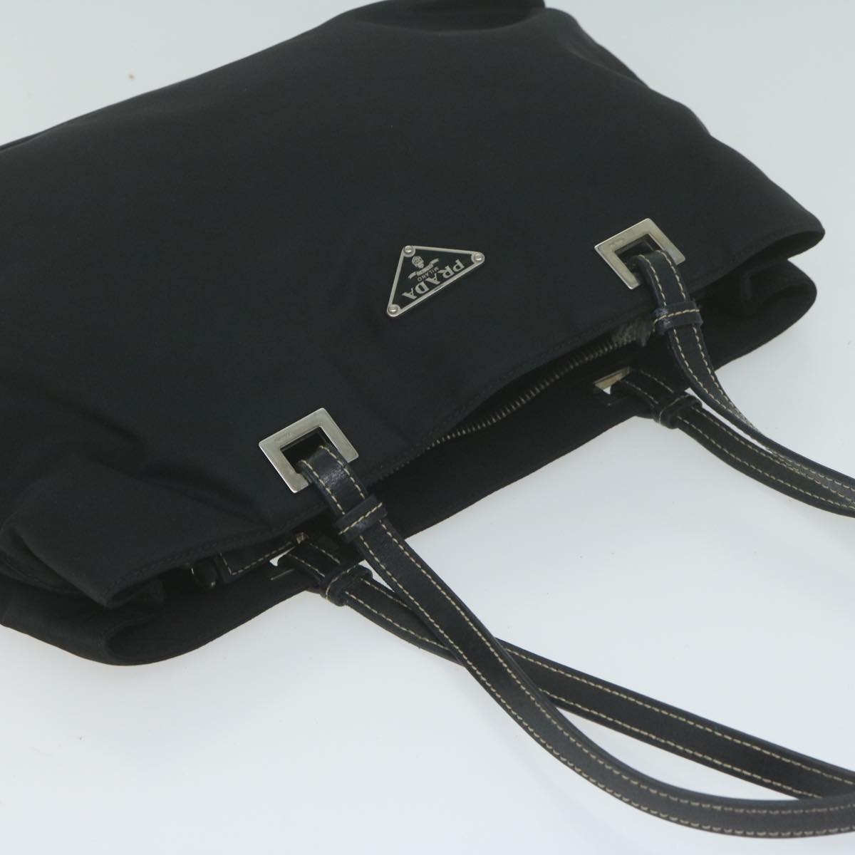 PRADA Hand Bag Nylon Black Auth ep3194