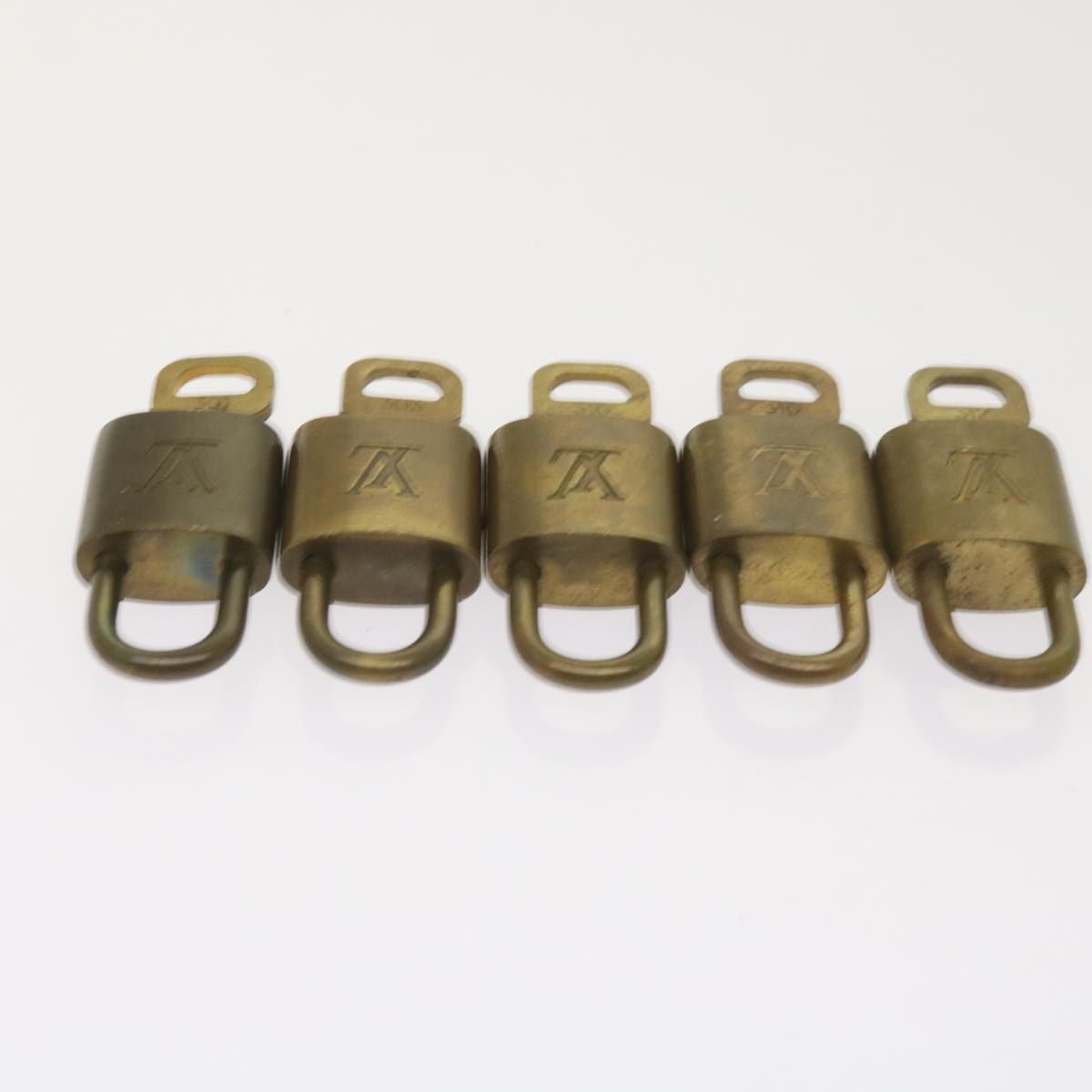 LOUIS VUITTON Padlock 10set Padlock Gold Tone LV Auth ep3226