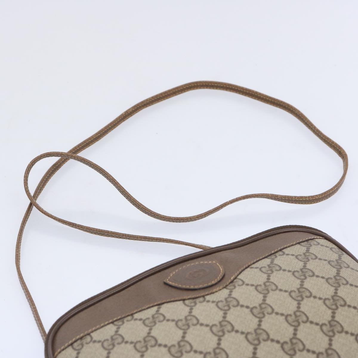 GUCCI GG Supreme Shoulder Bag PVC Beige Auth ep3229