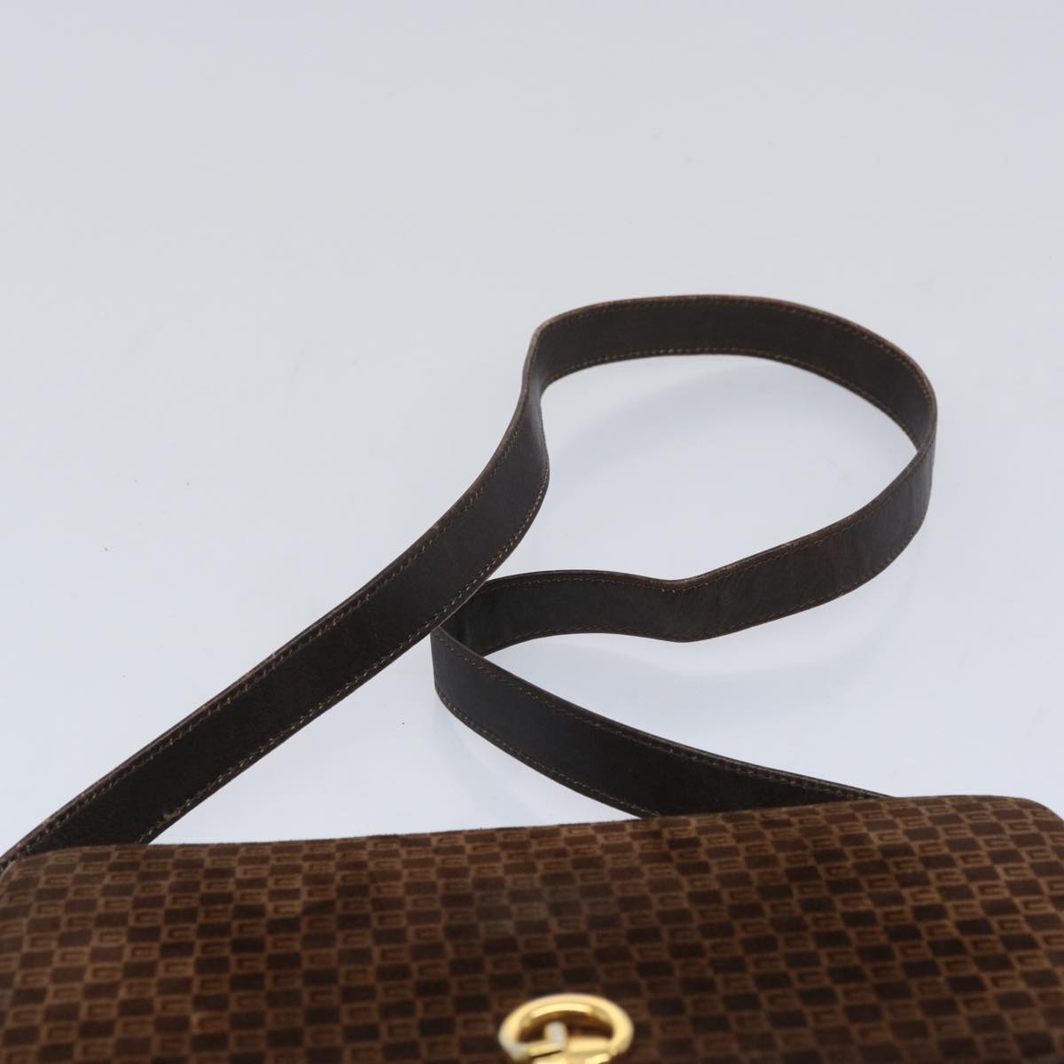 GUCCI Shoulder Bag Suede Brown Auth ep3231