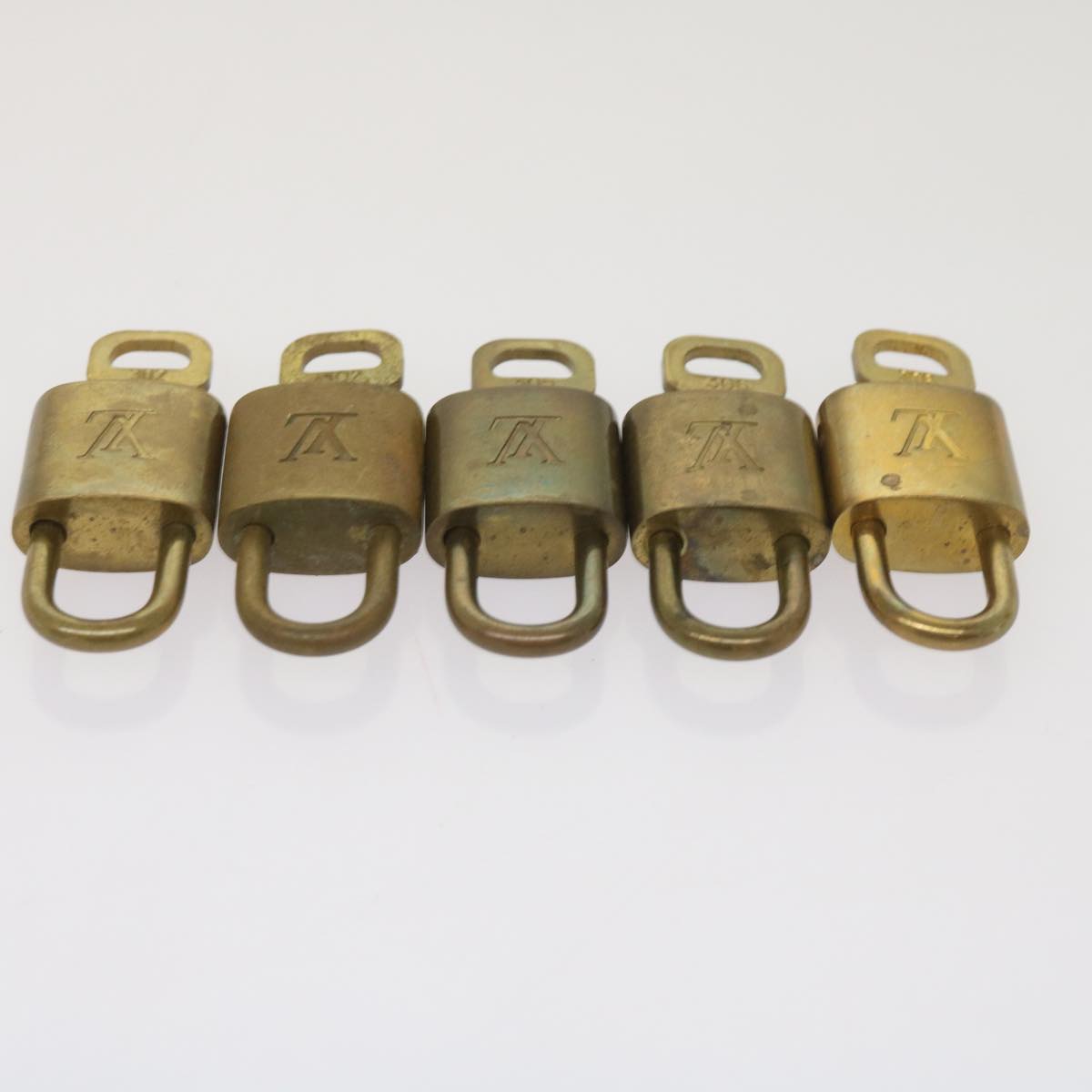 LOUIS VUITTON Padlock 10set Padlock Gold Tone LV Auth ep3233