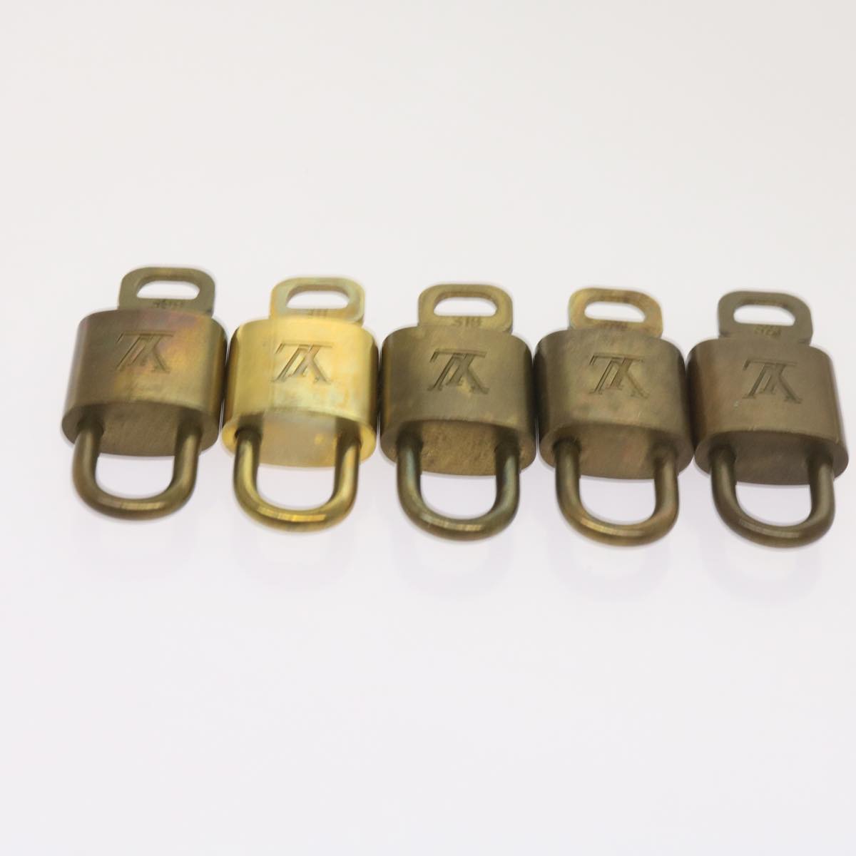 LOUIS VUITTON Padlock 10set Padlock Gold Tone LV Auth ep3233