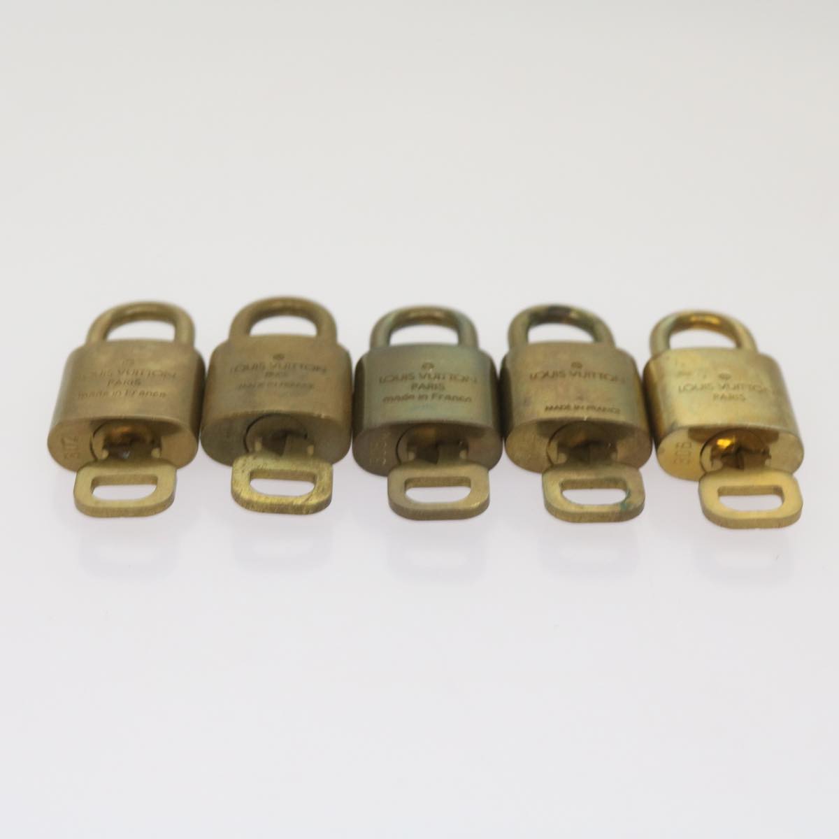 LOUIS VUITTON Padlock 10set Padlock Gold Tone LV Auth ep3233