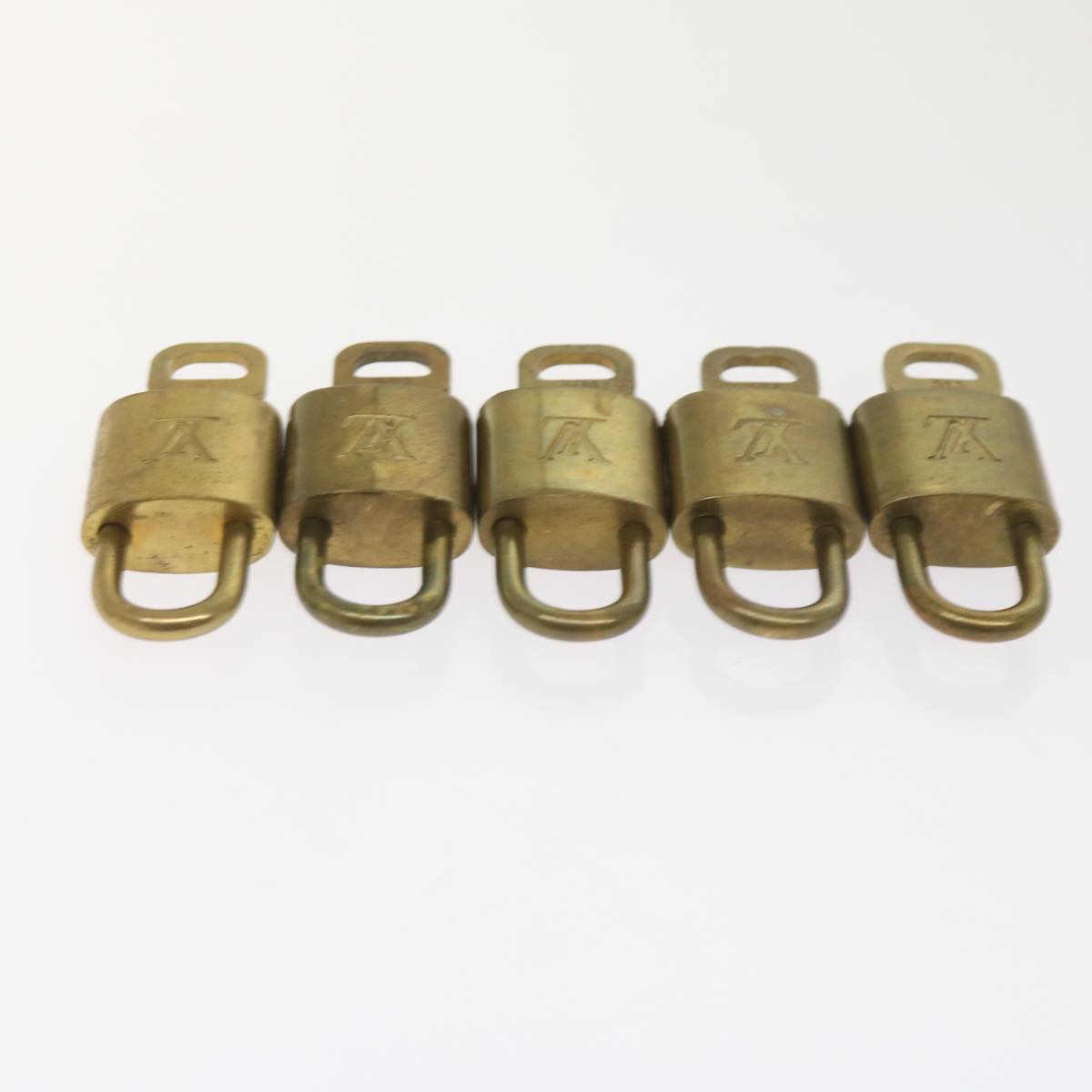 LOUIS VUITTON Padlock 10set Padlock Gold Tone LV Auth ep3234