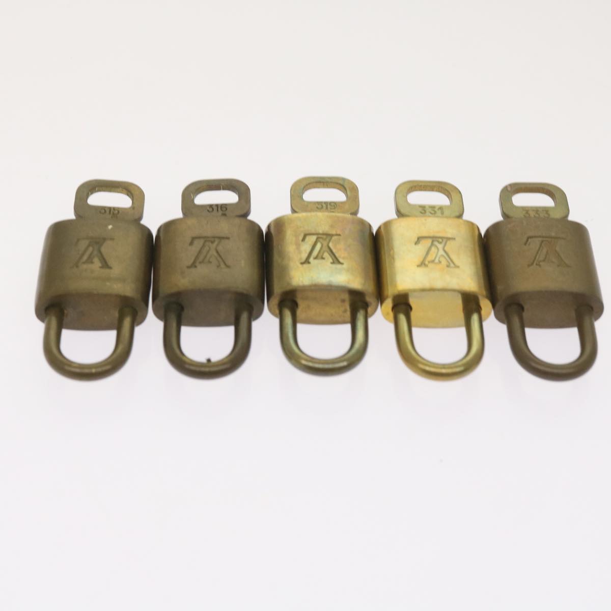 LOUIS VUITTON Padlock 10set Padlock Gold Tone LV Auth ep3234