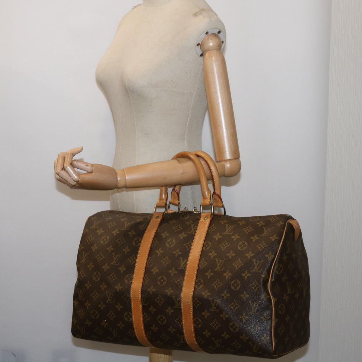 LOUIS VUITTON Monogram Keepall 45 Boston Bag M41428 LV Auth ep3256