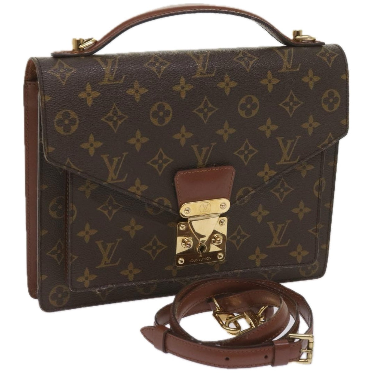 LOUIS VUITTON Monogram Monceau 28 Hand Bag 2way M51185 LV Auth ep3264