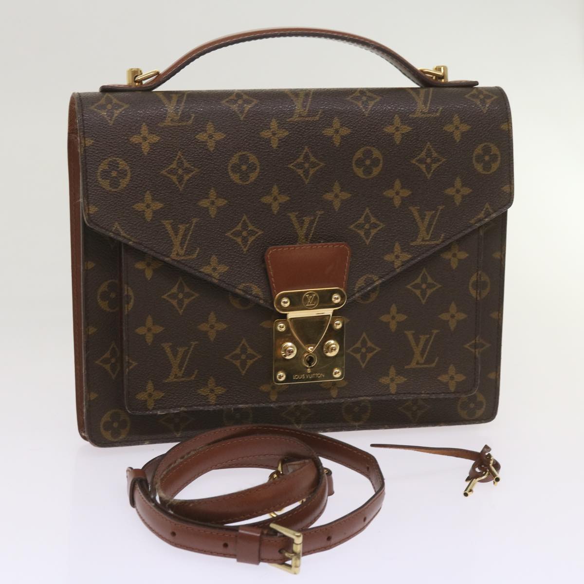 LOUIS VUITTON Monogram Monceau 28 Hand Bag 2way M51185 LV Auth ep3264