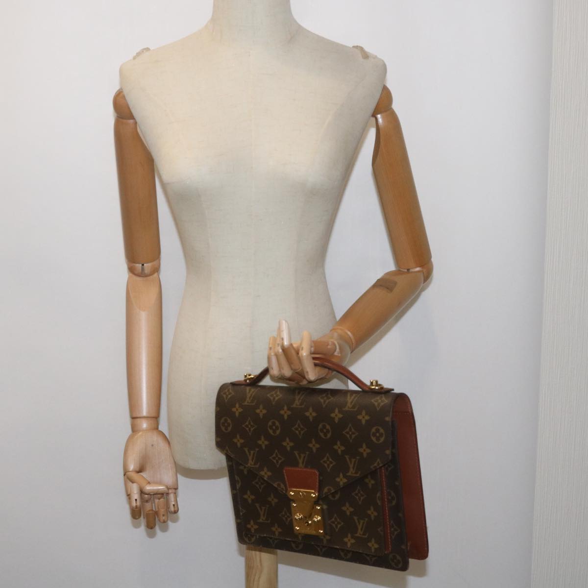 LOUIS VUITTON Monogram Monceau 28 Hand Bag 2way M51185 LV Auth ep3264