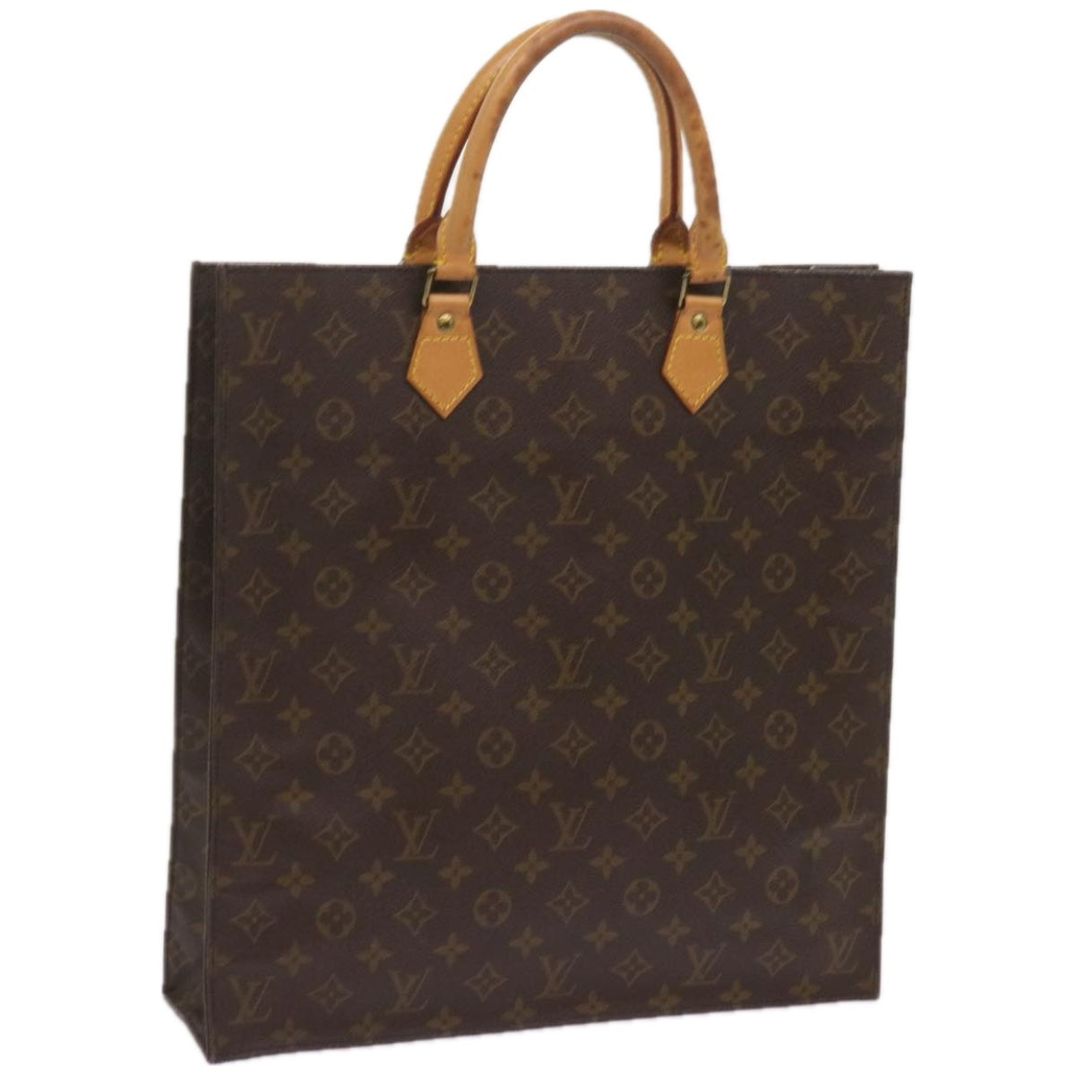 LOUIS VUITTON Monogram Sac Plat Hand Bag M51140 LV Auth ep3277