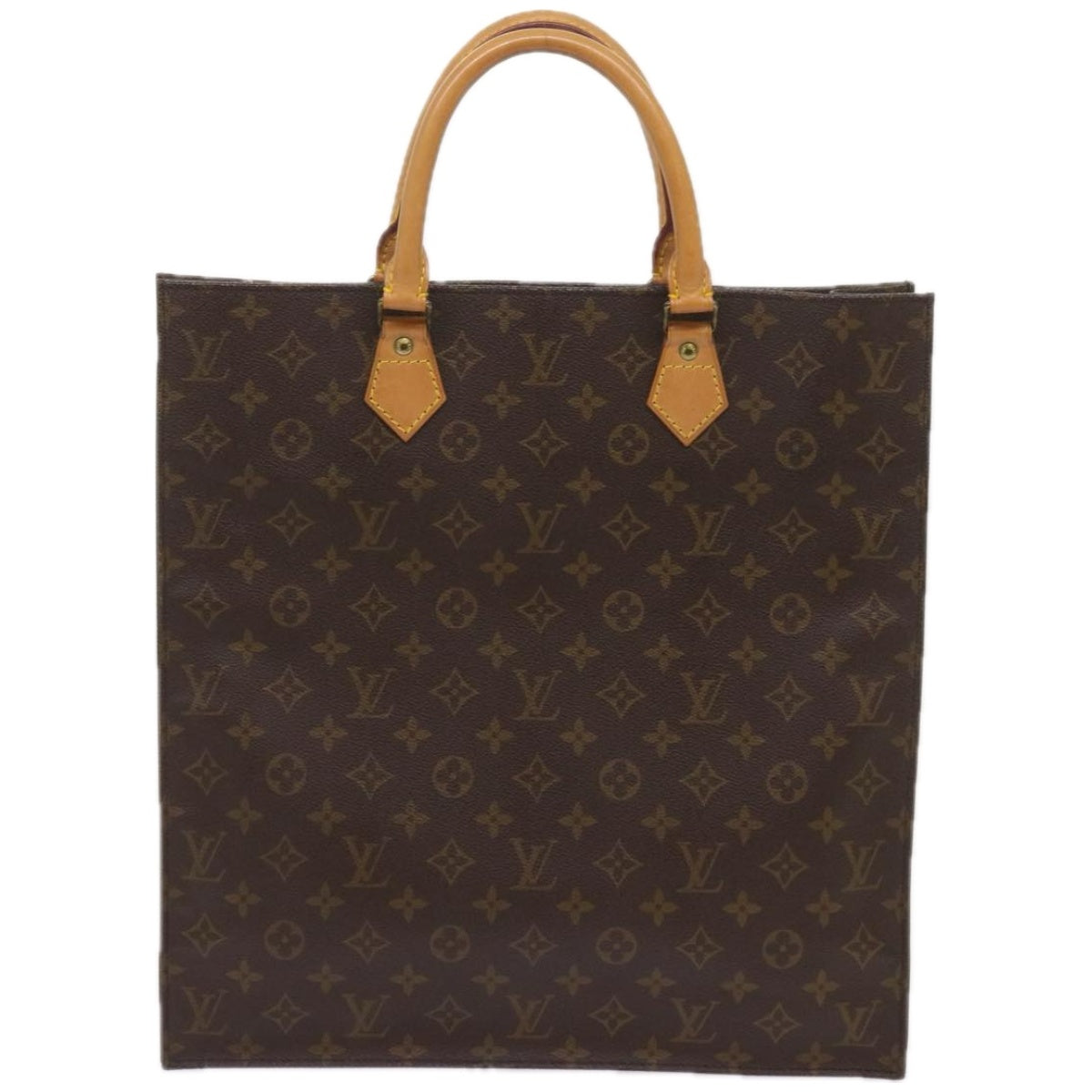 LOUIS VUITTON Monogram Sac Plat Hand Bag M51140 LV Auth ep3277