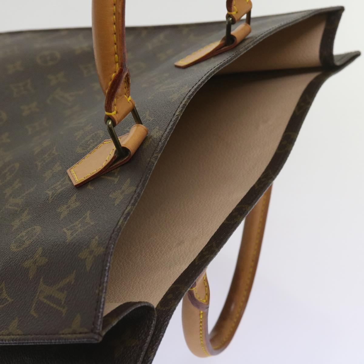 LOUIS VUITTON Monogram Sac Plat Hand Bag M51140 LV Auth ep3277