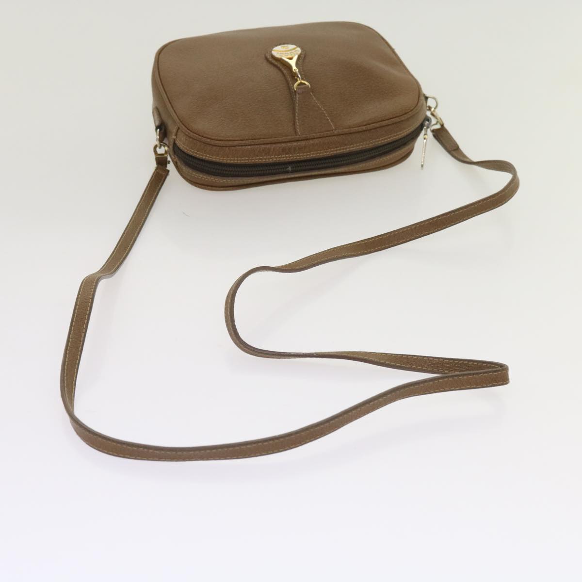 GUCCI Shoulder Bag Leather Brown Auth ep3304