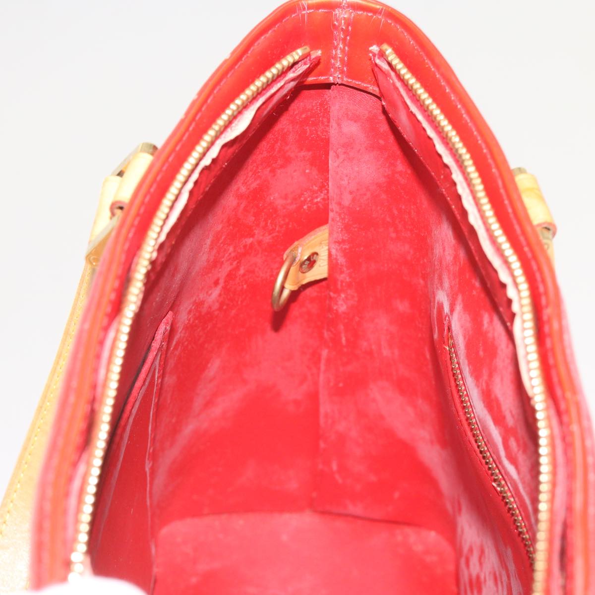 LOUIS VUITTON Monogram Vernis Houston Hand Bag Red M91092 LV Auth ep3310