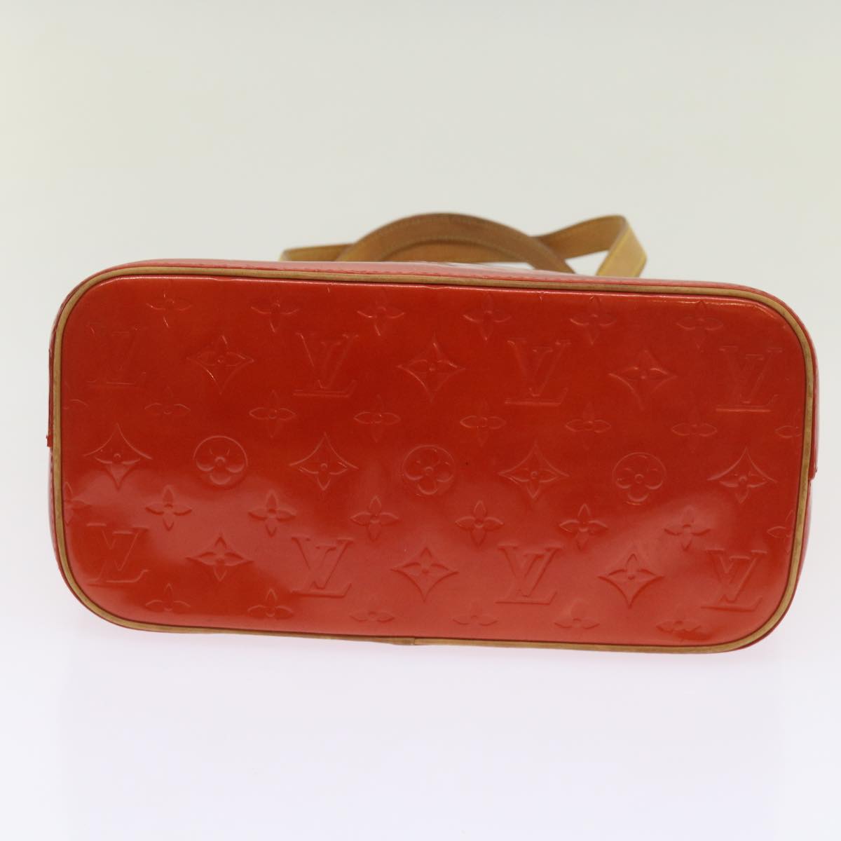 LOUIS VUITTON Monogram Vernis Houston Hand Bag Red M91092 LV Auth ep3310