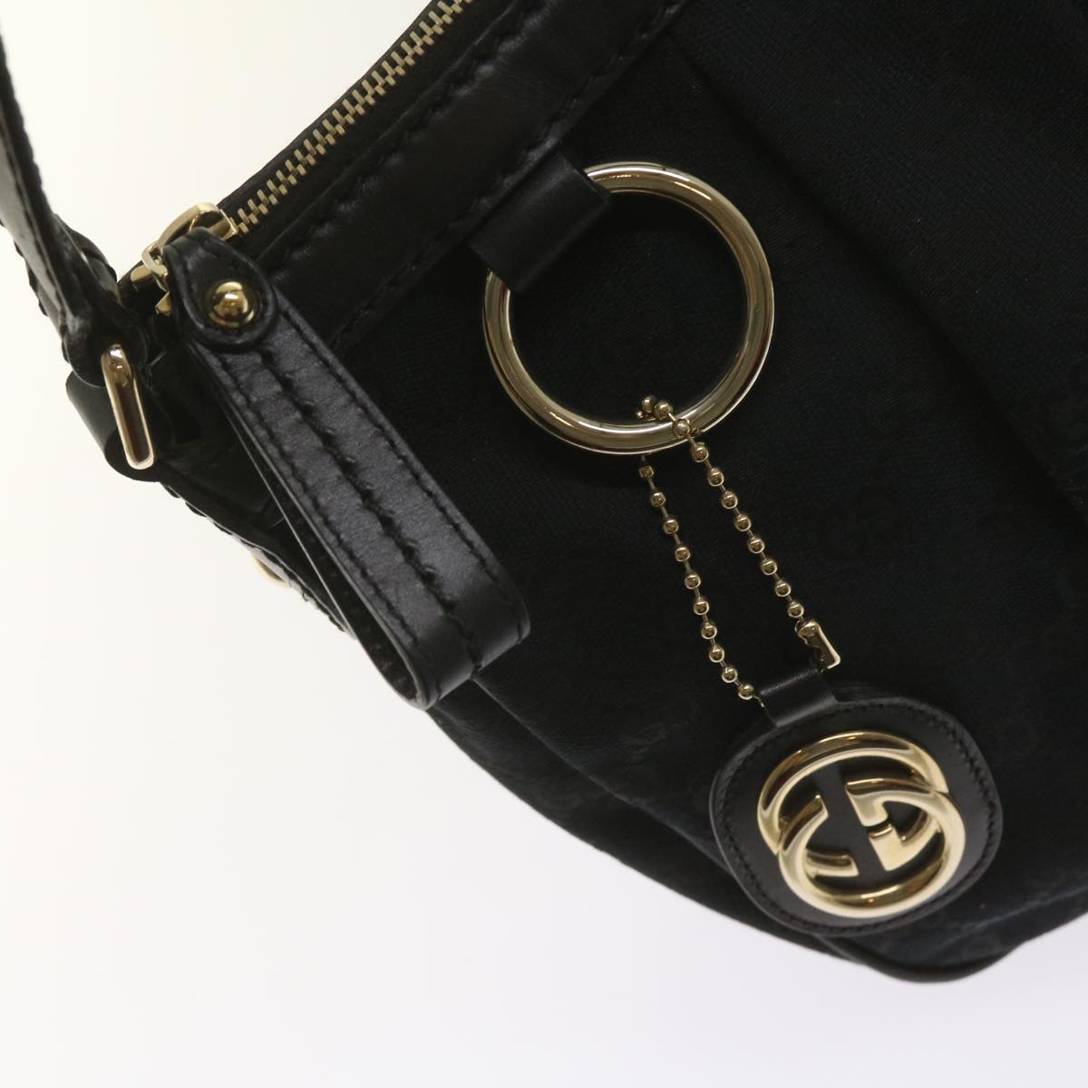 GUCCI GG Canvas Shoulder Bag Black 232955 Auth ep3313