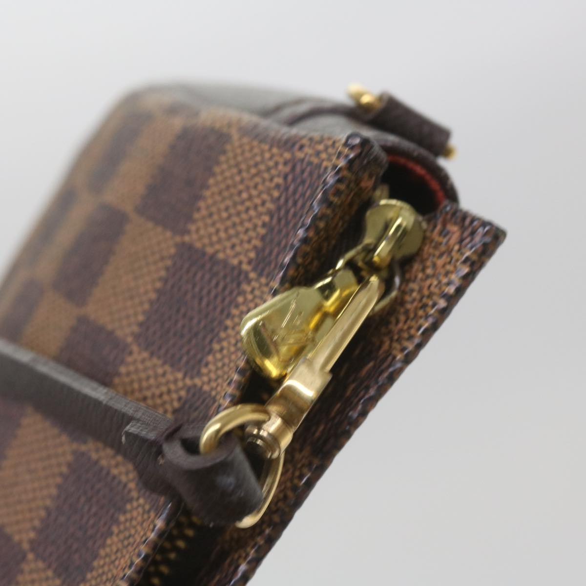 LOUIS VUITTON Damier Ebene Trousse Makeup Pouch N51982 LV Auth ep3324