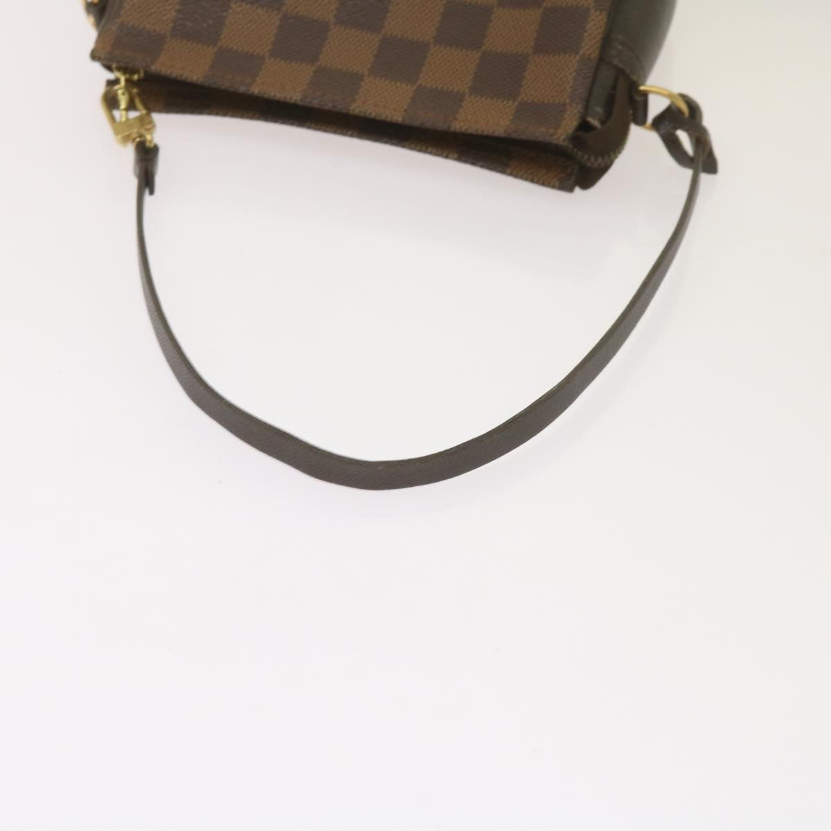 LOUIS VUITTON Damier Ebene Trousse Makeup Pouch N51982 LV Auth ep3324