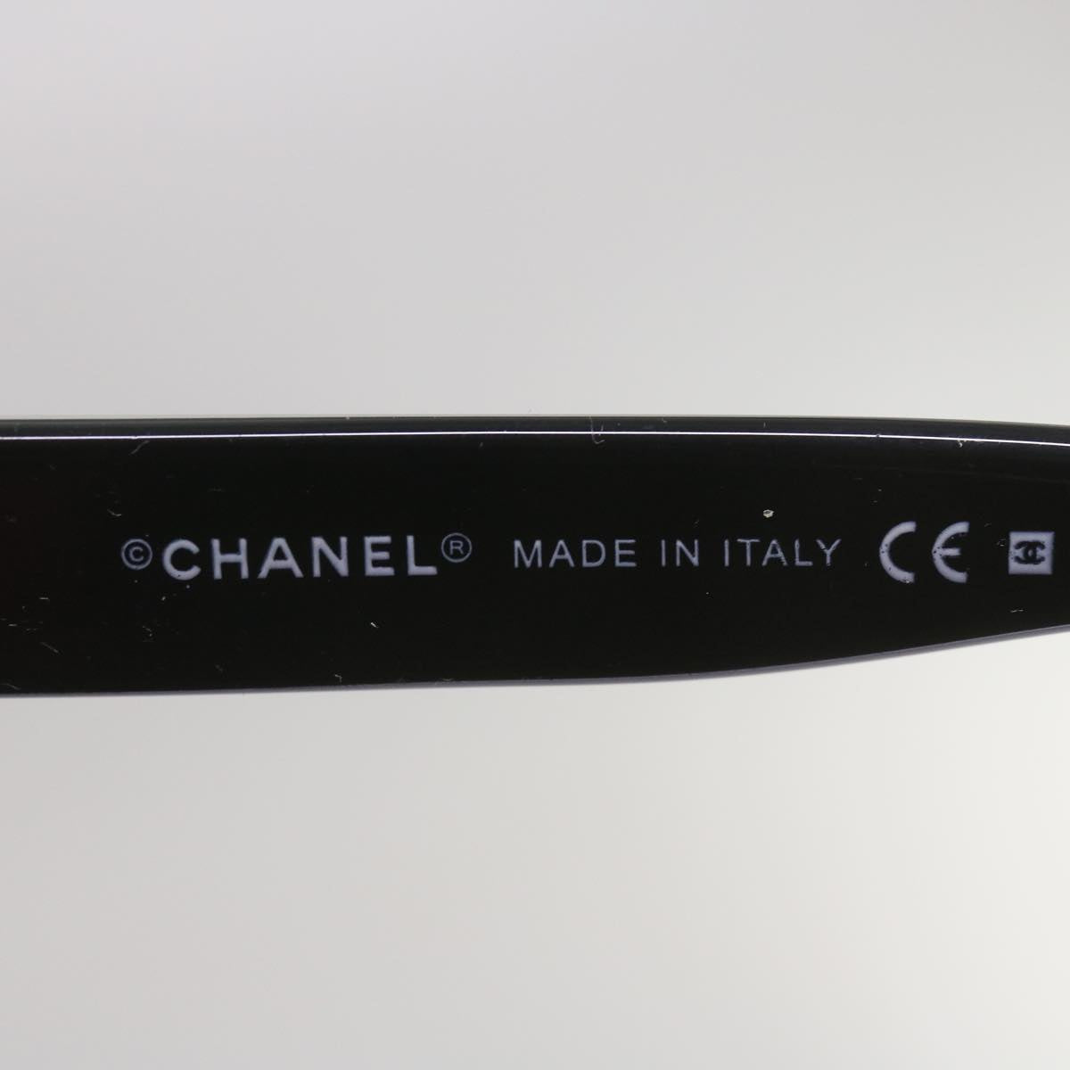 CHANEL Sunglasses plastic Black CC Auth ep3334