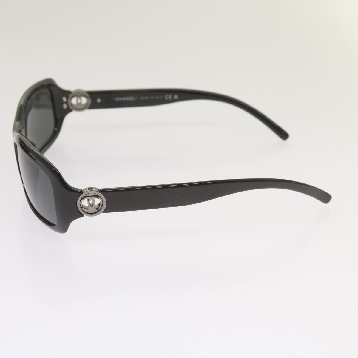 CHANEL Sunglasses plastic Black CC Auth ep3334