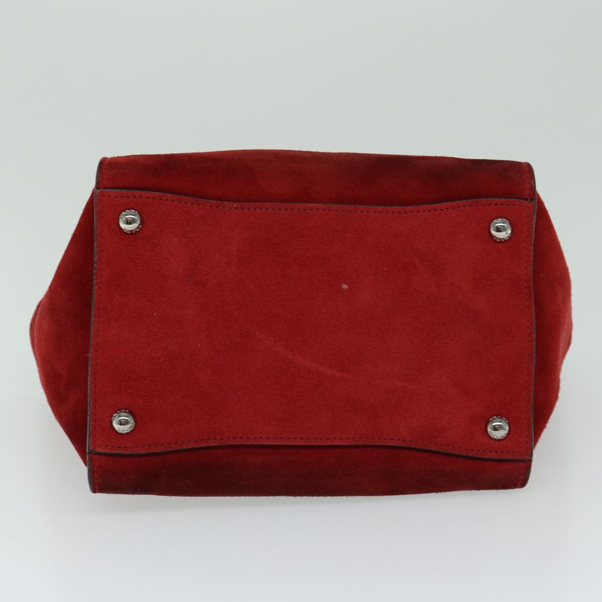 PRADA Hand Bag Suede 2way Red Auth ep3363