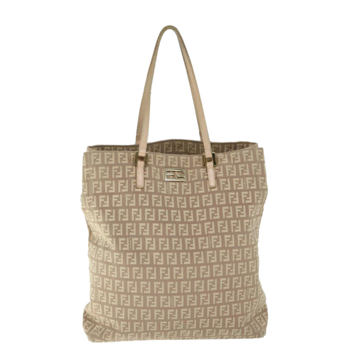 FENDI Zucchino Canvas Hand Bag Pink Auth ep3377