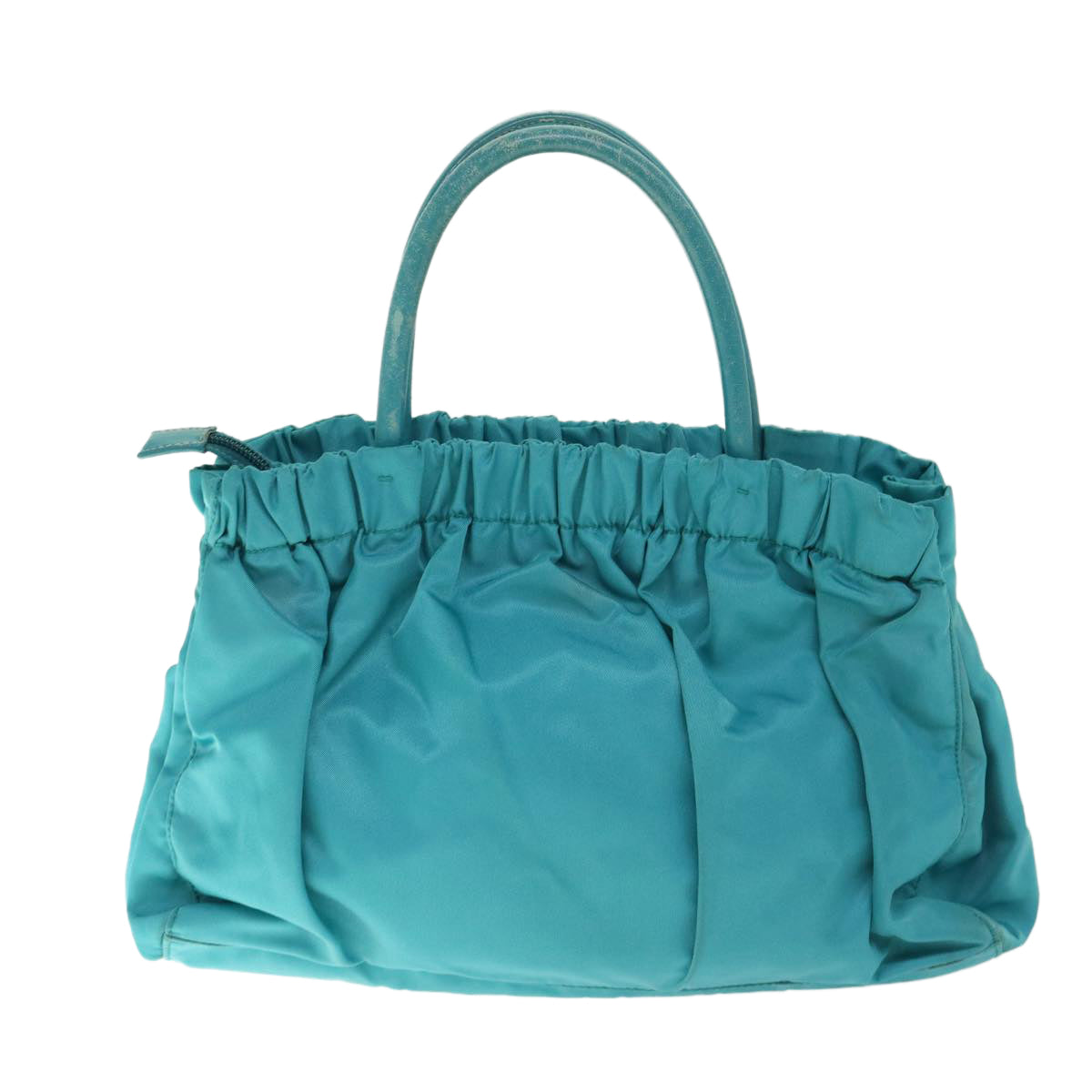 PRADA Hand Bag Nylon 2way Turquoise Blue Auth ep3391