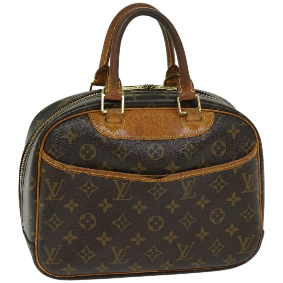 LOUIS VUITTON Monogram Trouville Hand Bag M42228 LV Auth ep3403