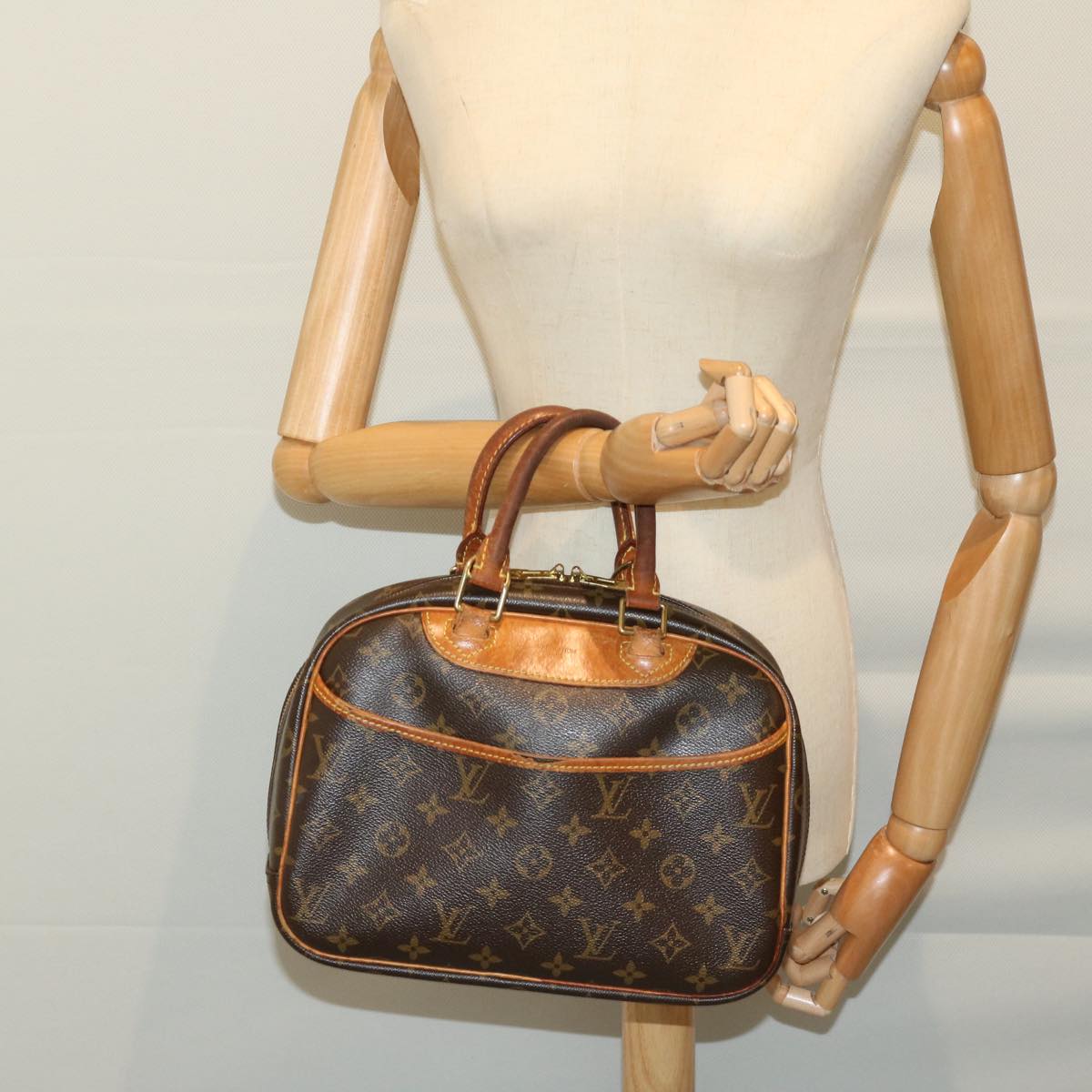 LOUIS VUITTON Monogram Trouville Hand Bag M42228 LV Auth ep3403