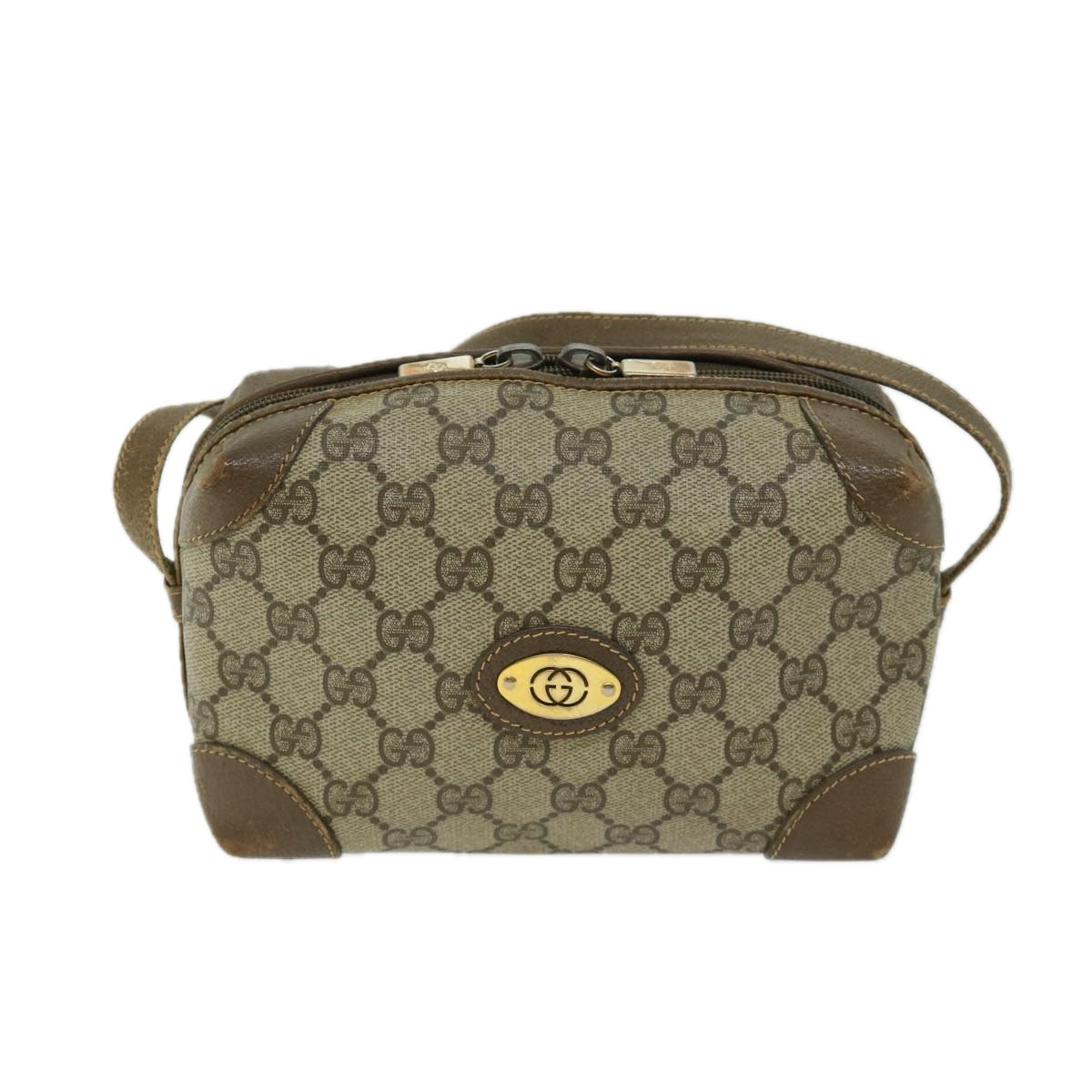 GUCCI GG Supreme Shoulder Bag PVC Beige 007 101 5294 Auth ep3404