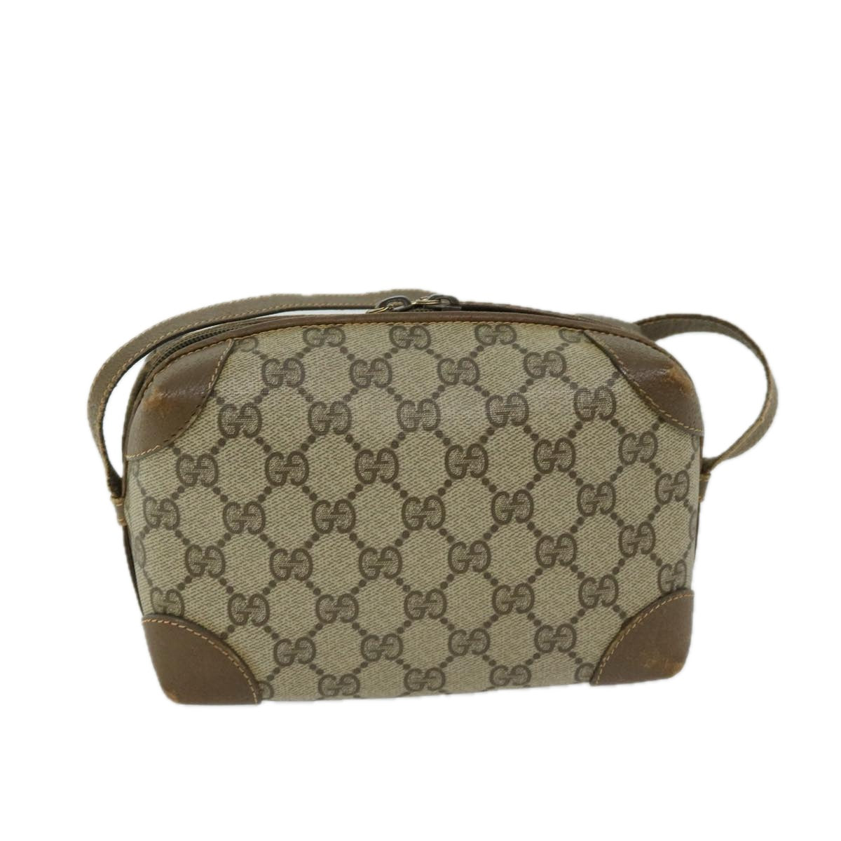 GUCCI GG Supreme Shoulder Bag PVC Beige 007 101 5294 Auth ep3404