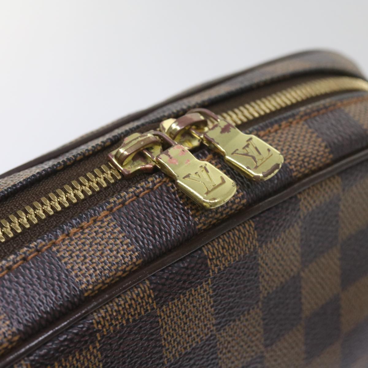 LOUIS VUITTON Damier Ebene Ipanema GM Shoulder Bag N51292 LV Auth ep3411