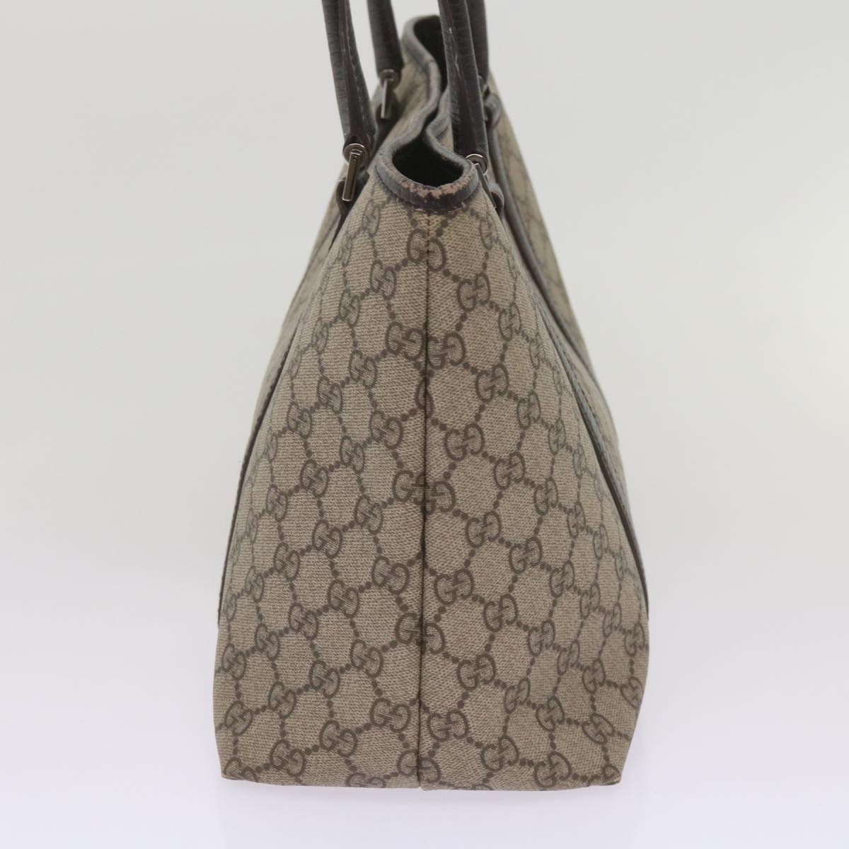 GUCCI GG Supreme Tote Bag PVC Beige 114595 Auth ep3427