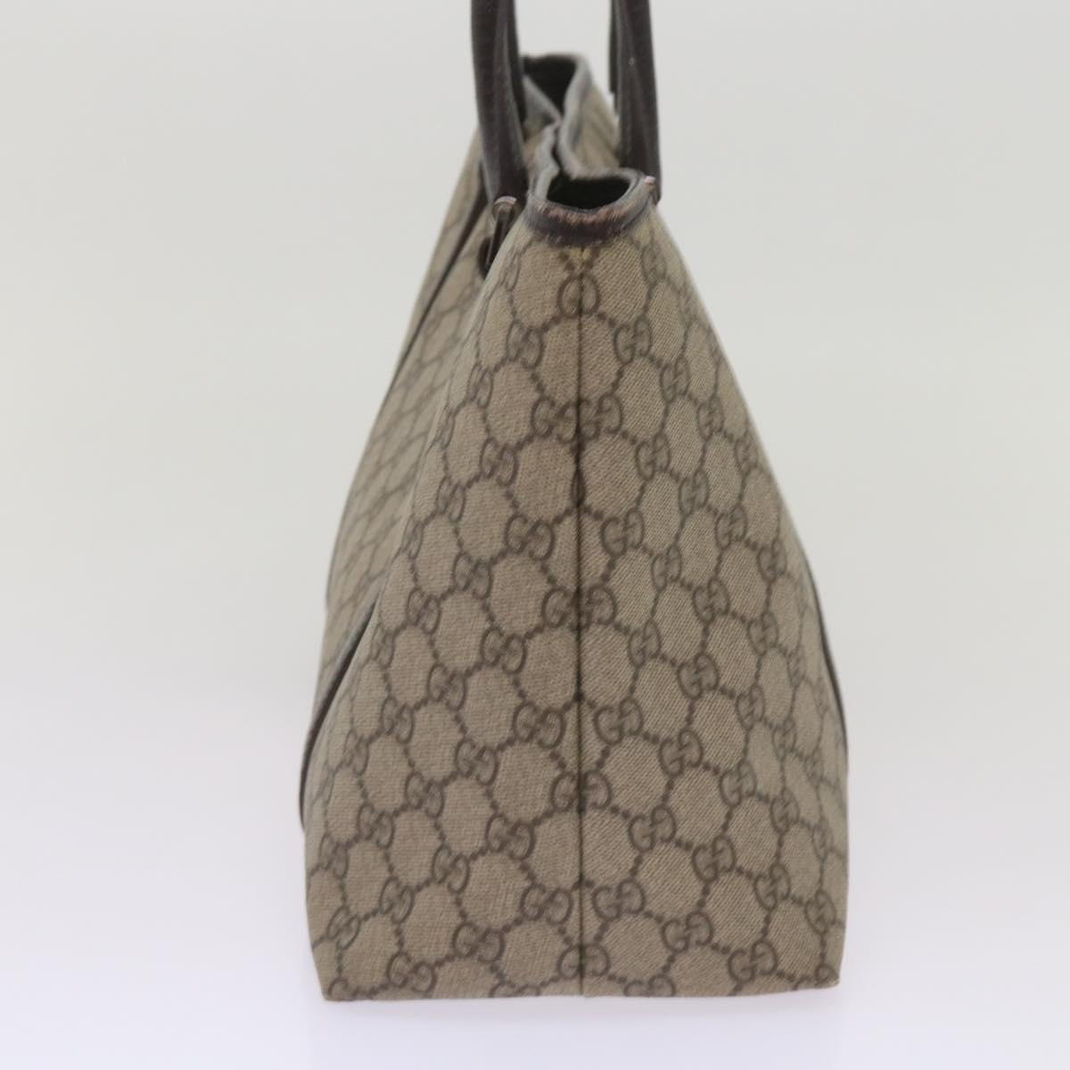 GUCCI GG Supreme Tote Bag PVC Beige 114595 Auth ep3427