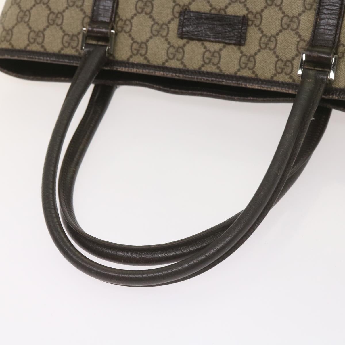 GUCCI GG Supreme Tote Bag PVC Beige 114595 Auth ep3427