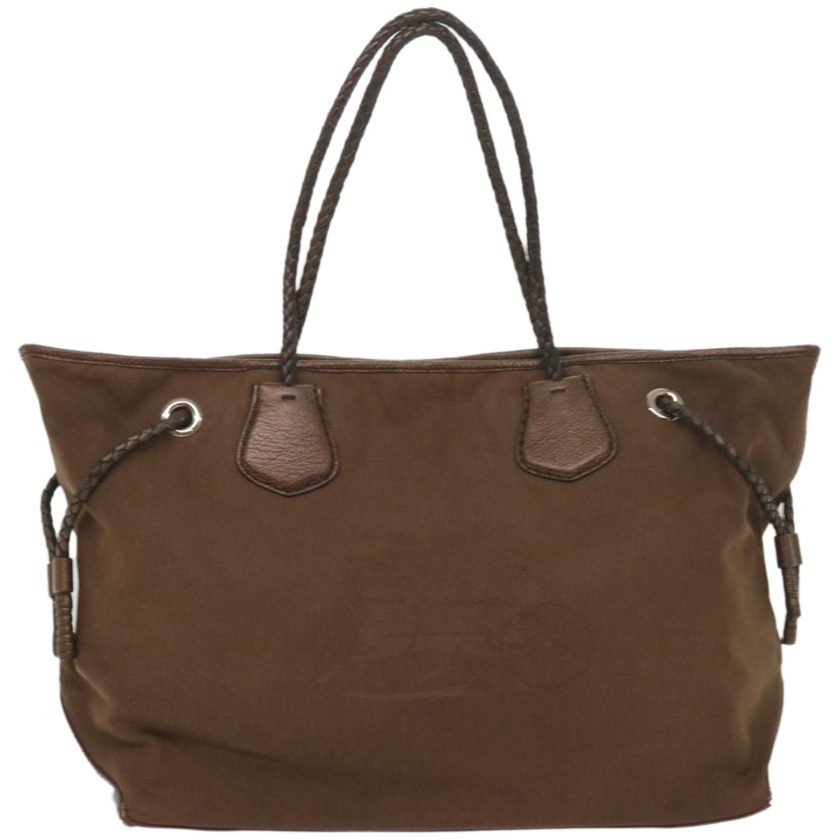 CELINE Tote Bag Canvas Brown Auth ep3431