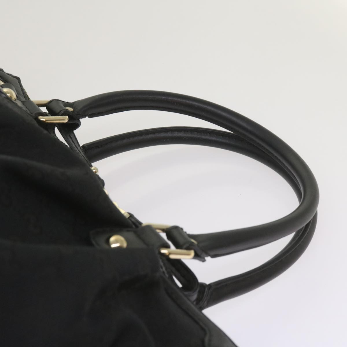 GUCCI GG Canvas Hand Bag Black 247902 Auth ep3437