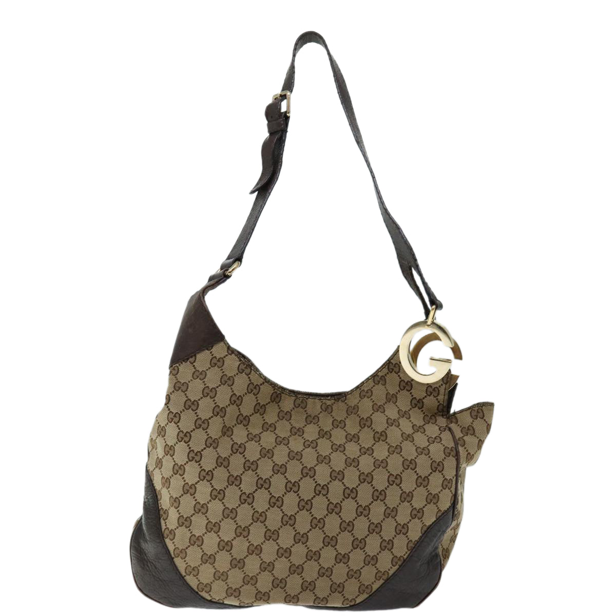 GUCCI GG Canvas Shoulder Bag Beige 203503 Auth ep3446