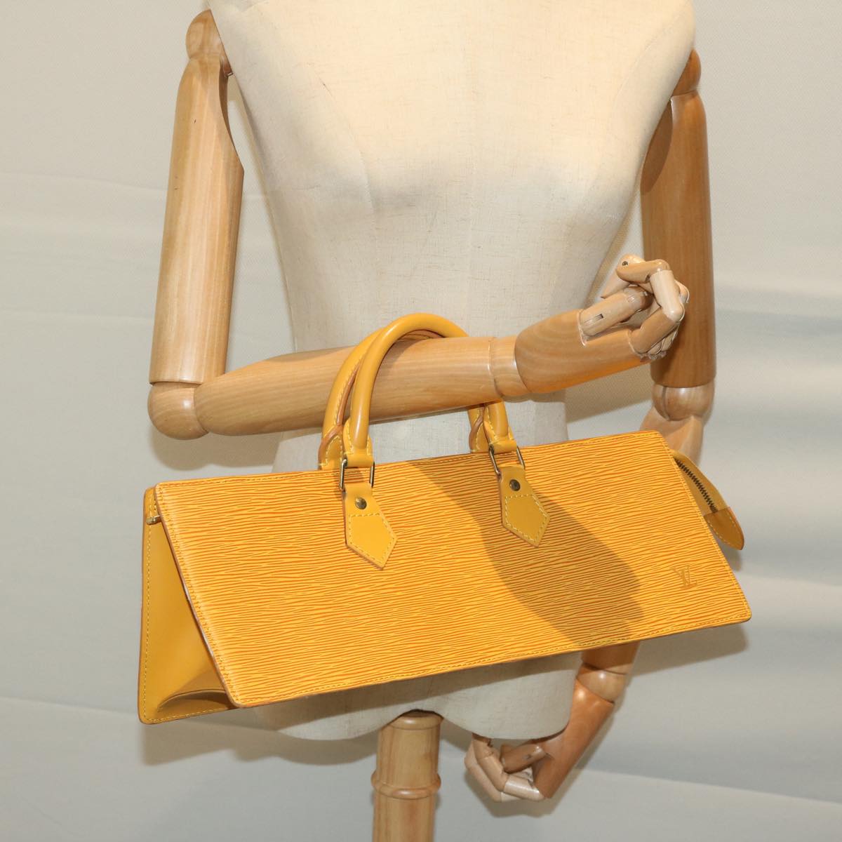 LOUIS VUITTON Epi Sac Triangle Hand Bag Yellow M52099 LV Auth ep3464