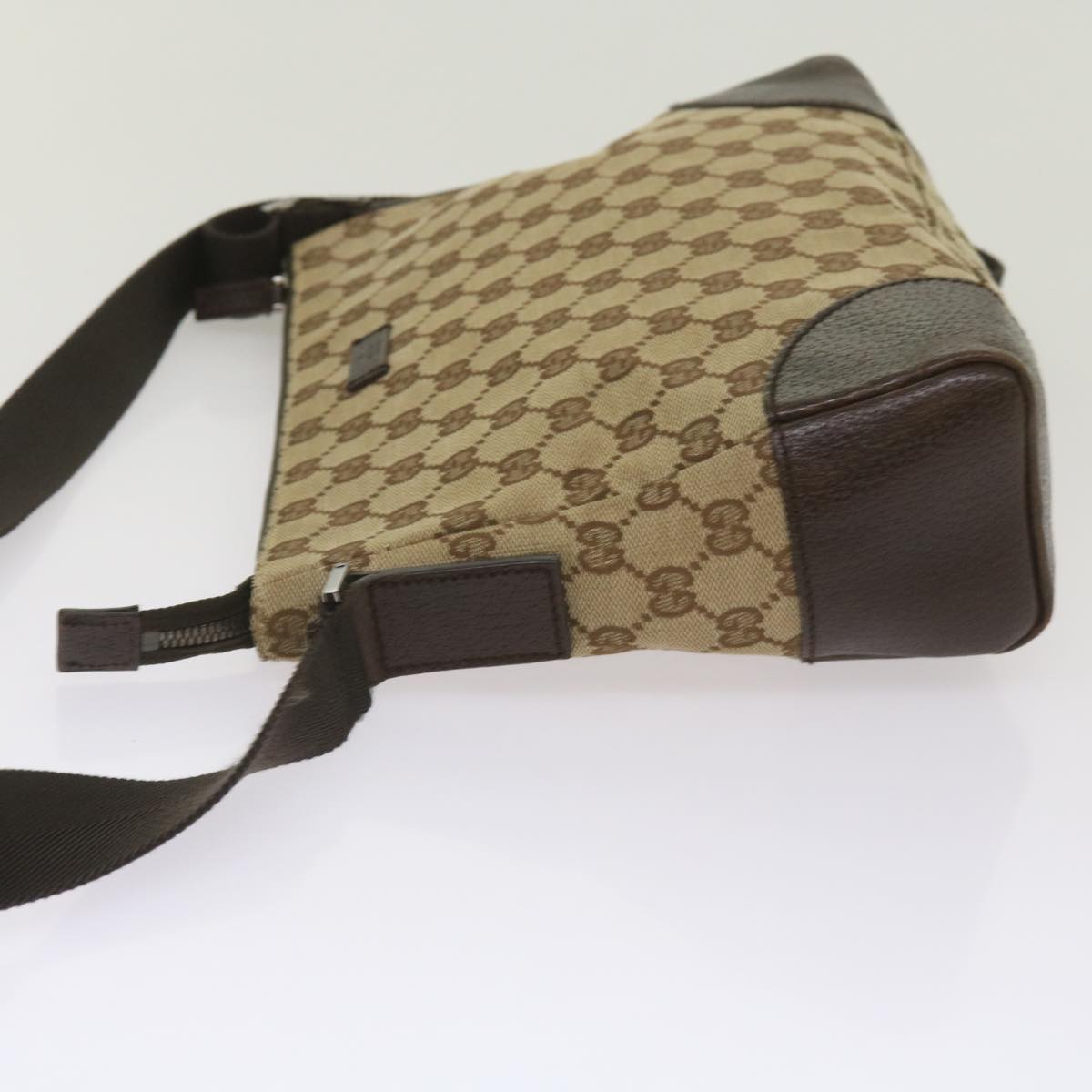 GUCCI GG Canvas Shoulder Bag Beige 114273 Auth ep3466