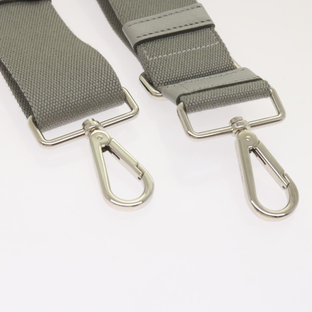 PRADA Adjustable Shoulder Strap Canvas 24.4""-42.1"" Gray Auth ep3481