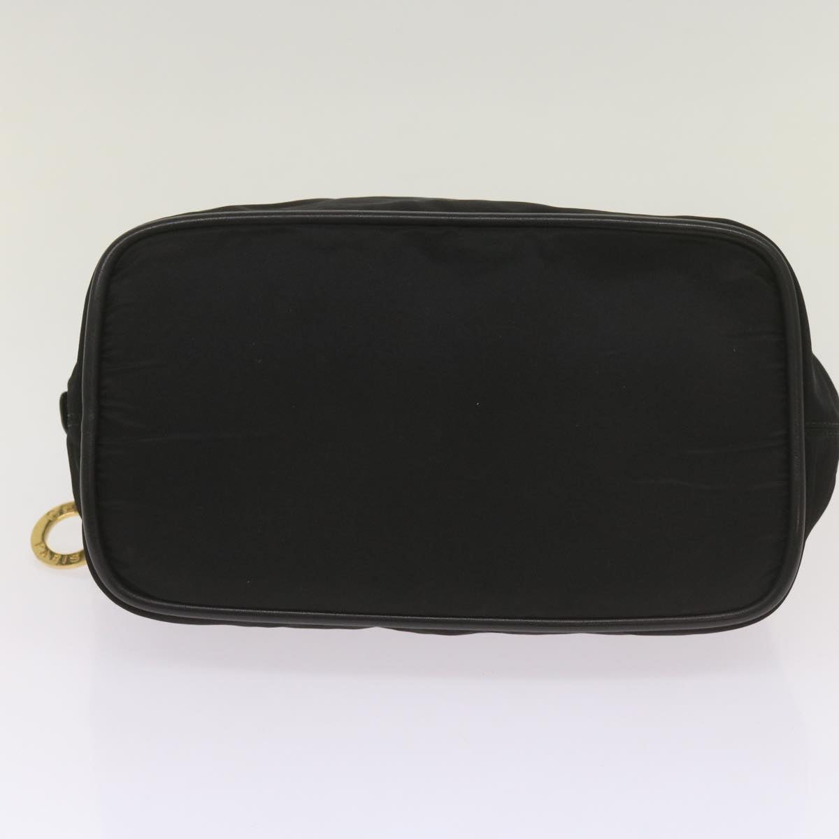 CELINE Hand Bag Nylon Black Auth ep3513