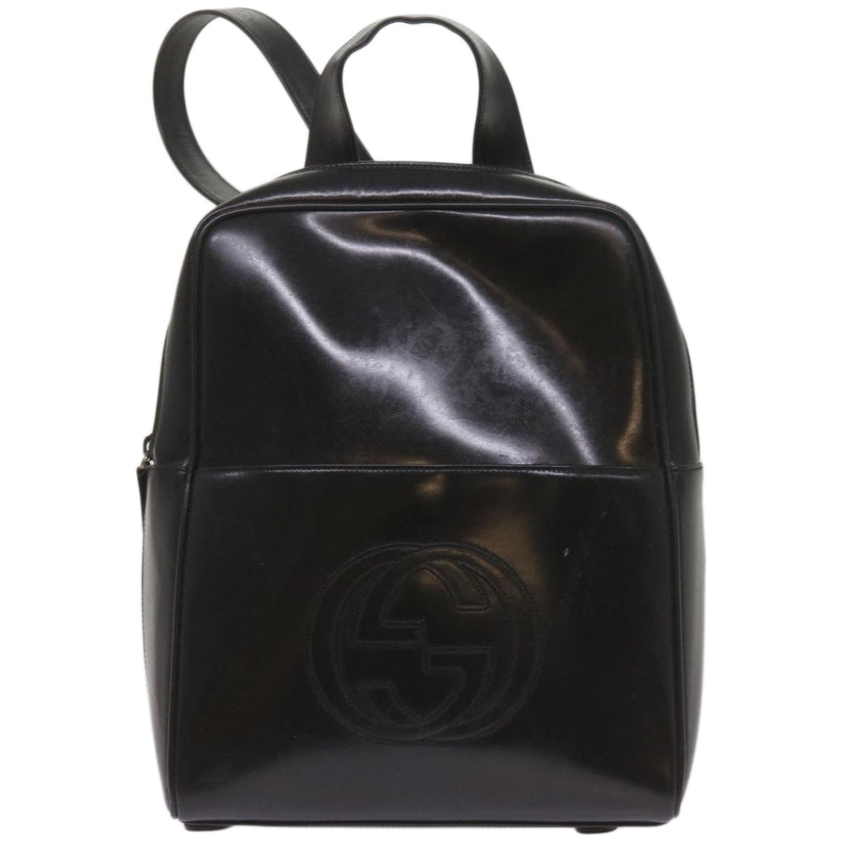 GUCCI Backpack Leather Black Auth ep3519