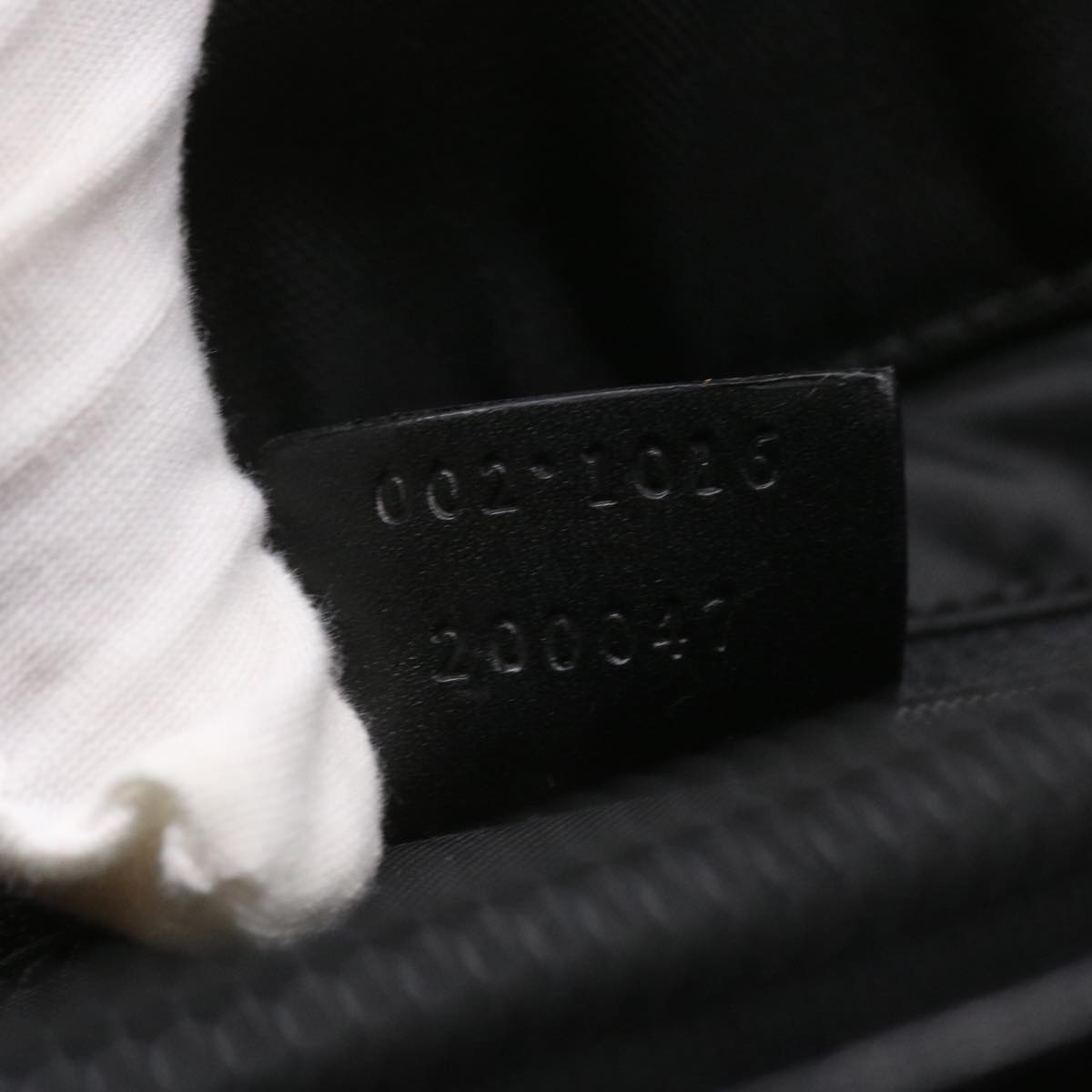 GUCCI Bamboo Hand Bag Canvas Black 002 1016 Auth ep3520