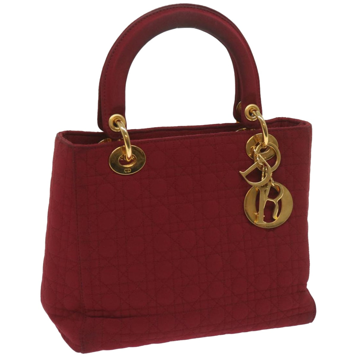 Christian Dior Canage Hand Bag Nylon Red Auth ep3553