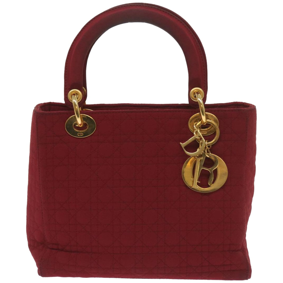 Christian Dior Canage Hand Bag Nylon Red Auth ep3553