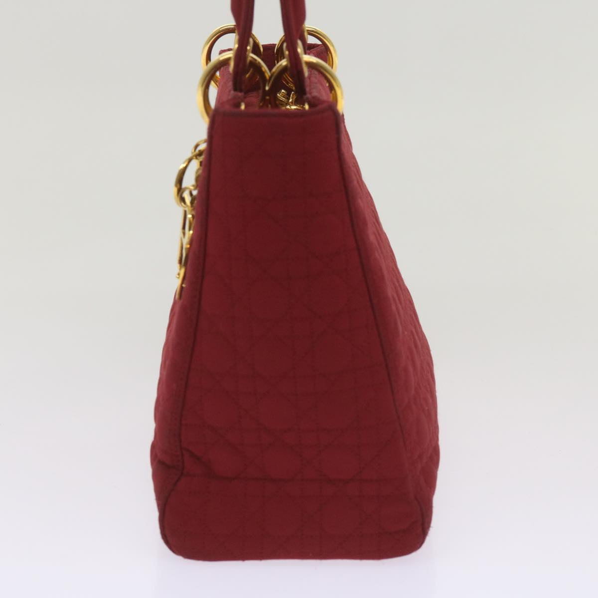 Christian Dior Canage Hand Bag Nylon Red Auth ep3553