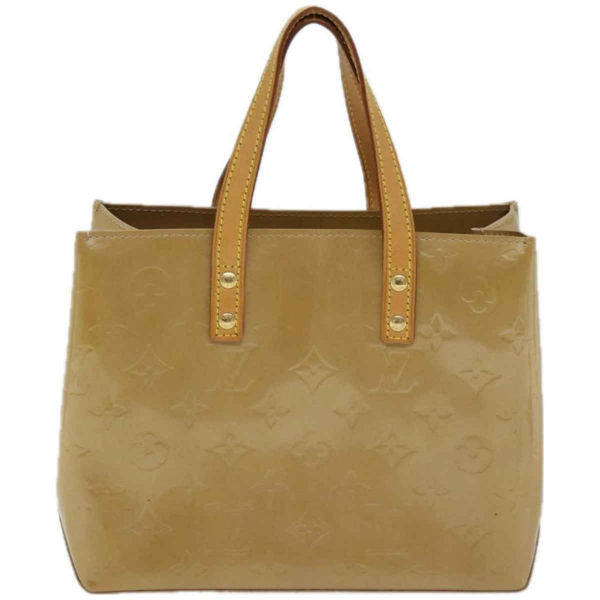 LOUIS VUITTON Monogram Vernis Reade PM Hand Bag Noisette M91334 LV Auth ep3560