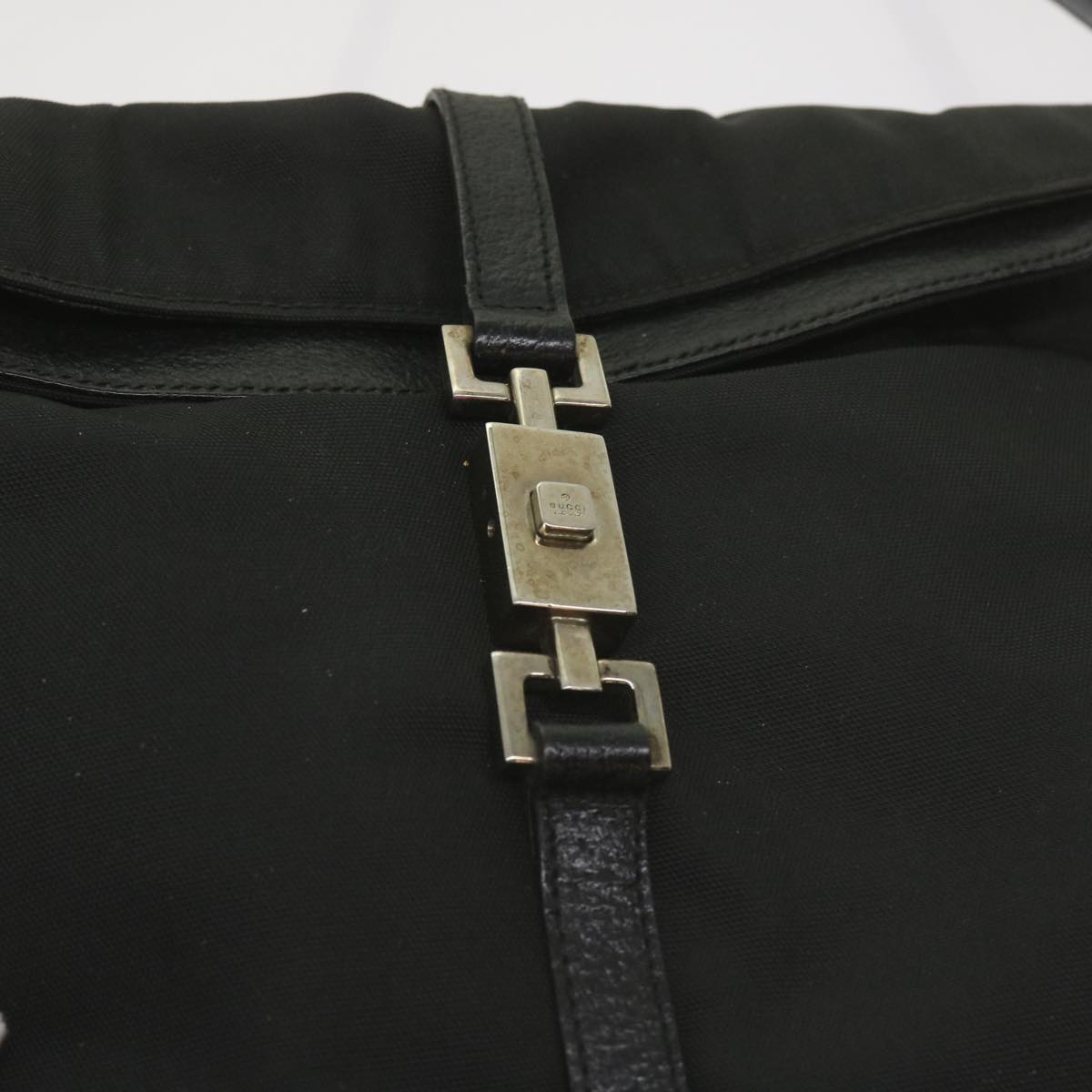 GUCCI Jackie Hand Bag Canvas Black 001 3734 001274 Auth ep3564